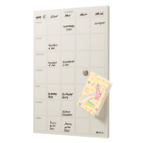 Magnetisk Stål Ugetavle 40x60 cm - Beige Engelsk, Perfekt til Organisering