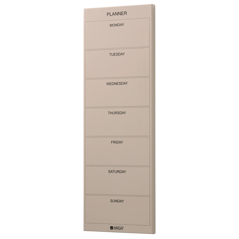 Naga A/S Magnetisk ugeplan tavle 20 x 60 cm. Brun Engelsk – Planlægningstavler (billede 1)