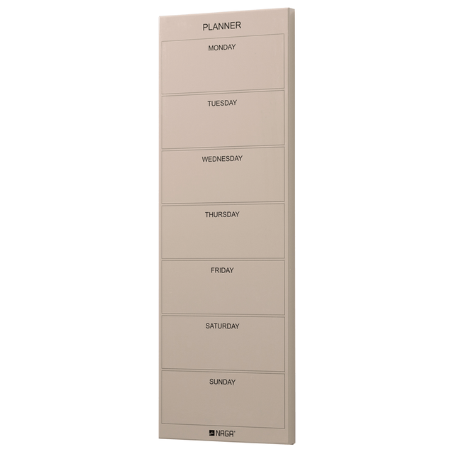 Naga A/S Magnetisk ugeplan tavle 20 x 60 cm. Brun Engelsk – Planlægningstavler (billede 1)