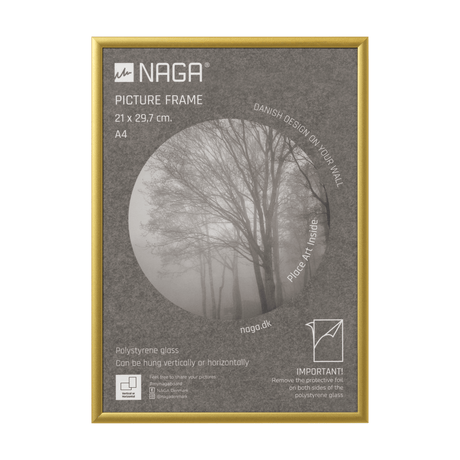 Matt gold picture frame a4 17004.png