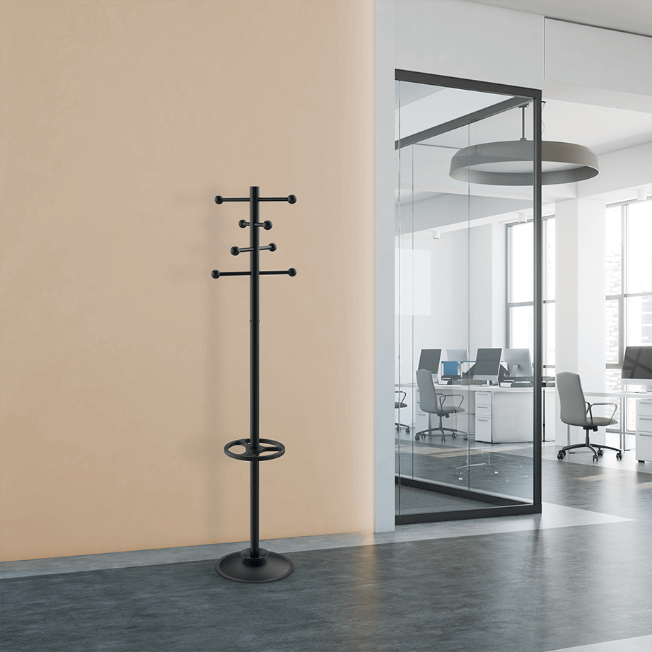 MAUL Stumtjener med paraplyholder, sort – image 3