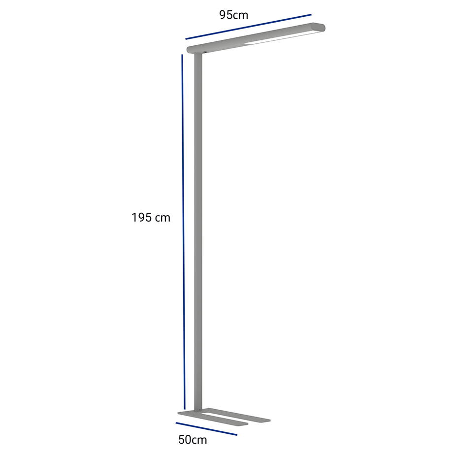 LED Gulvlampe, sølv, MAULjet – image 5