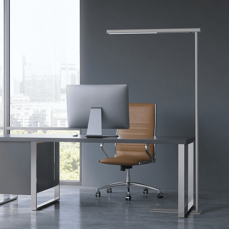 LED Gulvlampe, sølv, MAULjet – image 2