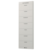 Magnetisk madplan tavle 20 x 60 cm. Beige Engelsk
