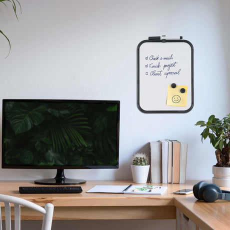 Naga A/S Mini whiteboardtavle med sort ramme 21,6 x 27,9 cm (billede 2)