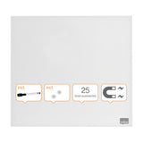 Nobo Glastavle Diamond 30x30cm detailpak hvid – Glastavler (billede 1)