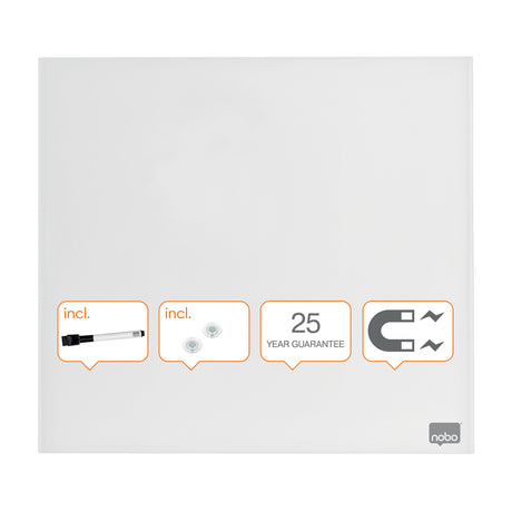 Glastavle Diamond 30x30cm detailpak hvid – image 1