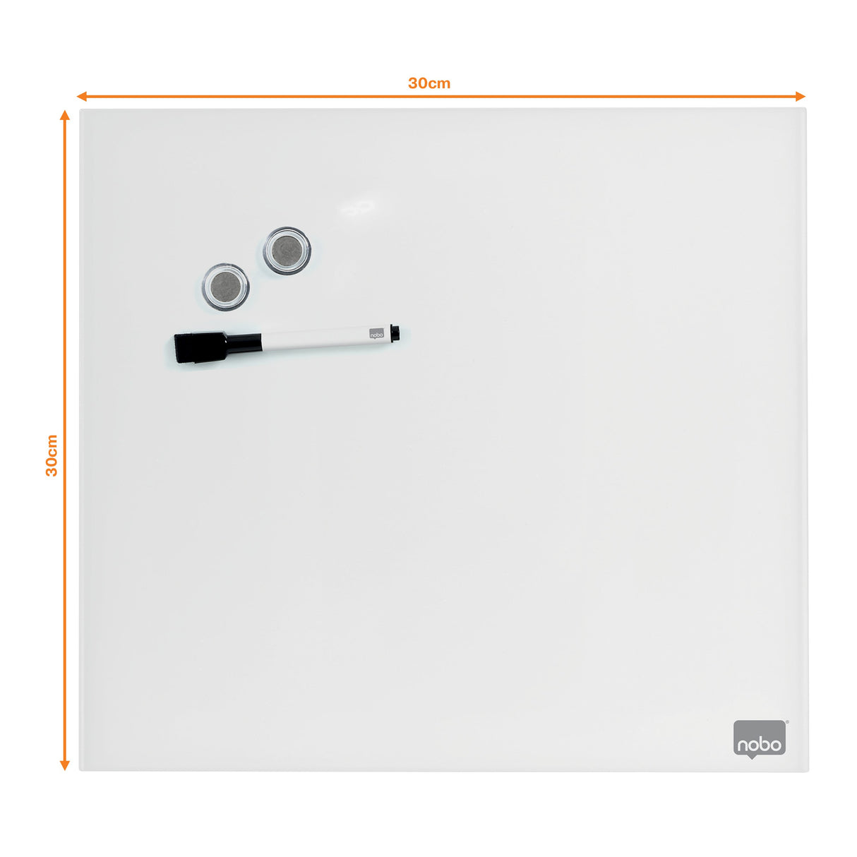 Nobo Glastavle Diamond 30x30cm detailpak hvid – Glastavler (billede 3)