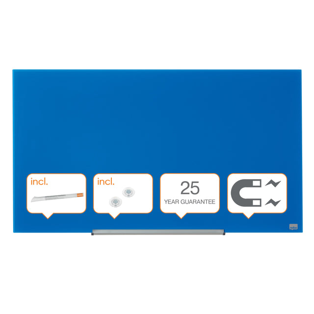 Nobo Glastavle Diamond widescreen 45" blå – Glastavler (billede 1)