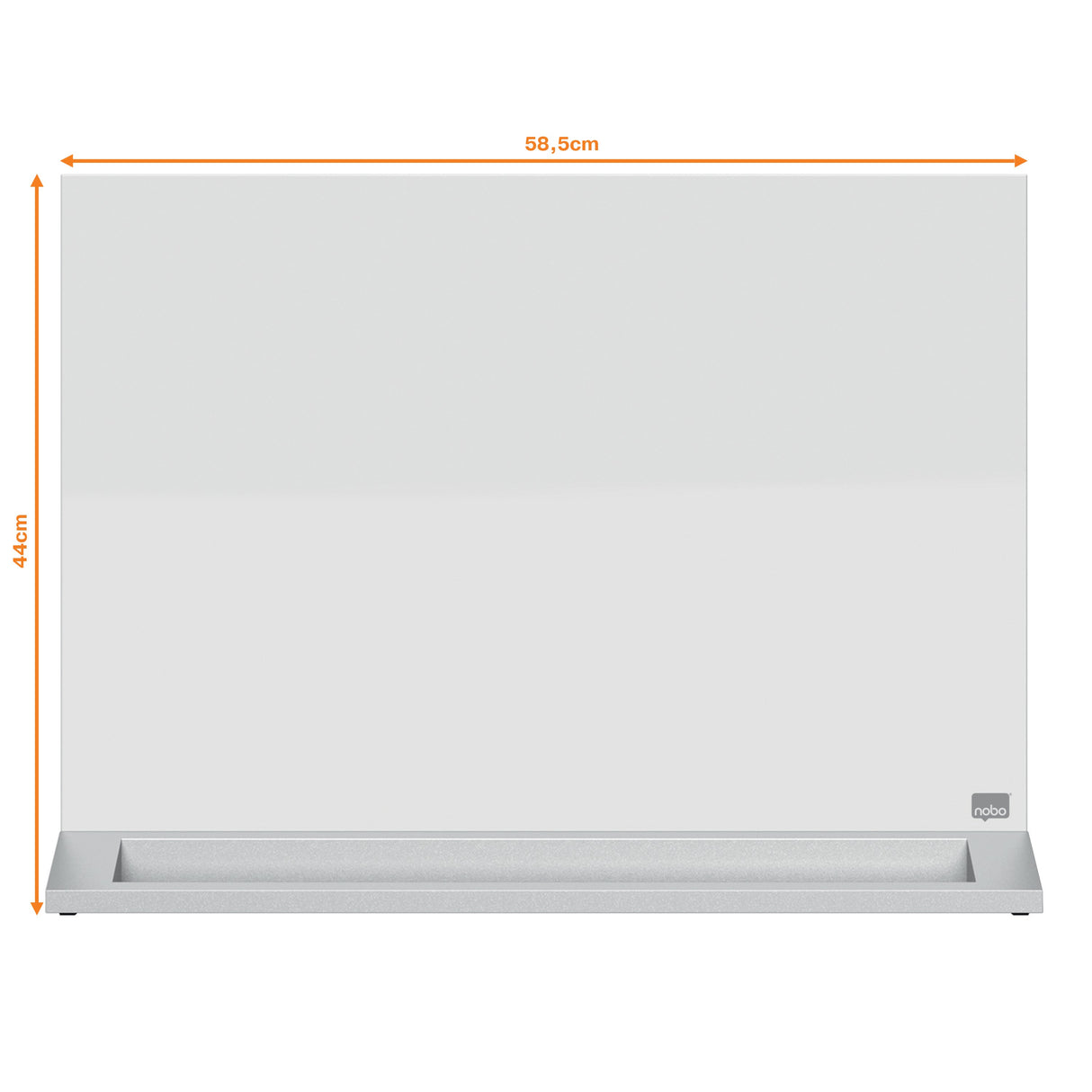 Nobo Skrivebordstavle glas 58x44cm hvid – Glastavler (billede 2)