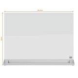 Nobo Skrivebordstavle glas 58x44cm hvid – Glastavler (billede 2)