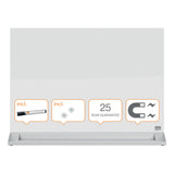 Nobo Skrivebordstavle glas 58x44cm hvid – Glastavler (billede 4)