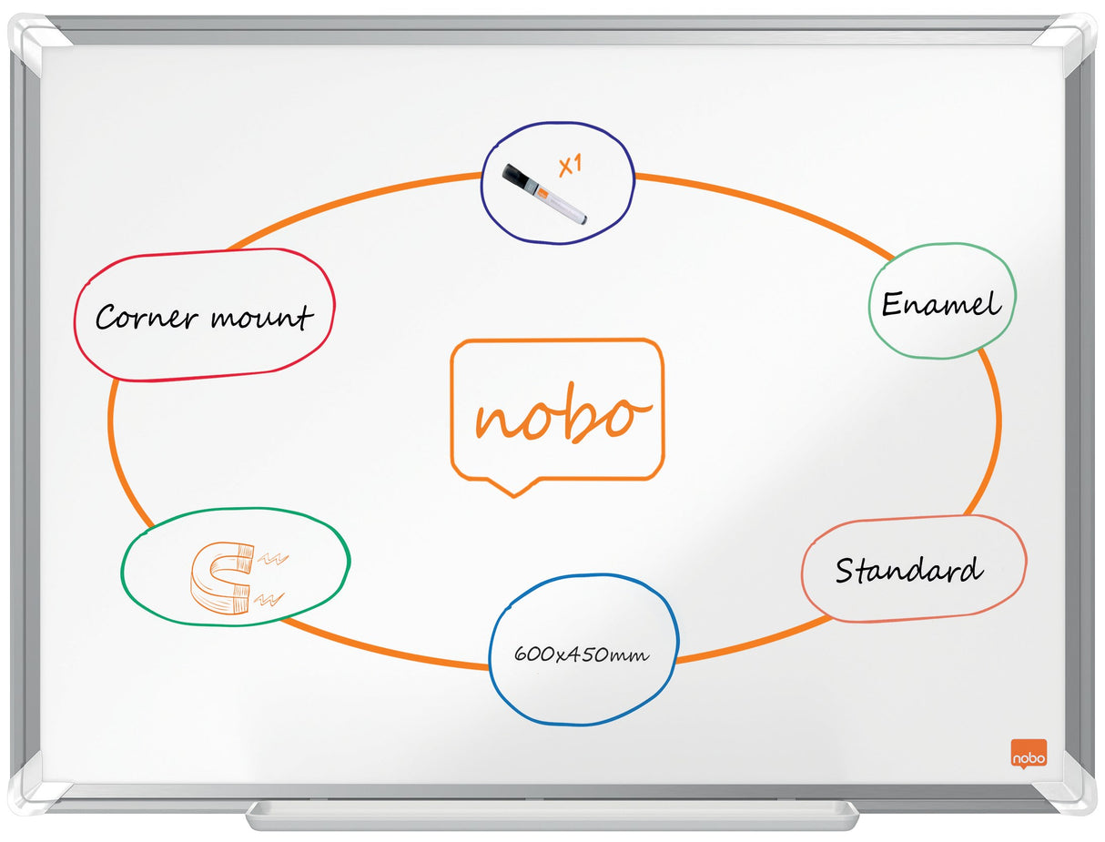 Nobo WB tavle Premium Plus ECO emaljeret 60x45cm – Whiteboards (billede 1)