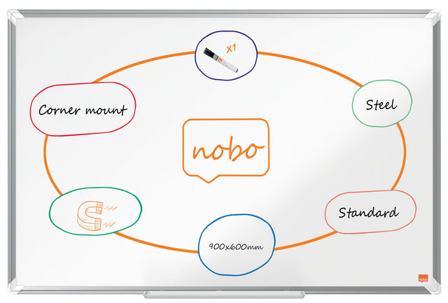 WB tavle Premium Plus ECO lakeret stål 90x60cm – image 1