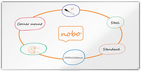 WB tavle Premium Plus lakeret stål 240x120cm (DS) – image 1