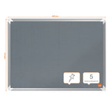 Opslagstavle Premium Plus ECO filt 60x45 grå