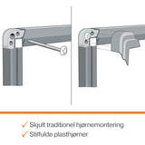 Opslagstavle Premium Plus ECO filt 90x60 grå