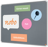 Opslagstavle Premium Plus ECO filt 120x90 grå