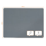 Opslagstavle Premium Plus ECO filt 120x90 grå