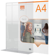 Nobo Skilteholder Premium Plus akryl T-fod A4 – Brochureholdere (billede 3)