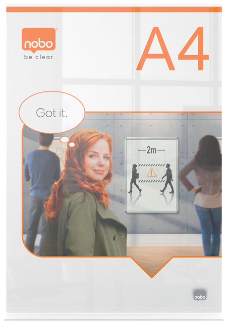 Nobo Skilteholder Premium Plus akryl T-fod A4 – Brochureholdere (billede 4)