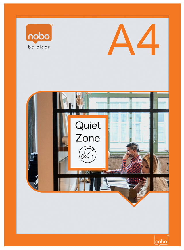 Inforamme magnetisk/selvklæb A4 orange (2) – image 1