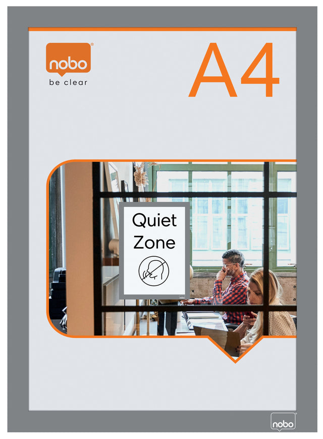 Inforamme magnetisk/selvklæb A4 sølv (2) – image 1