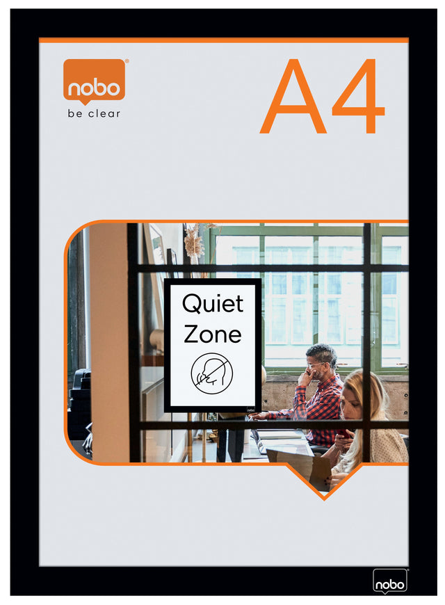 Inforamme magnetisk/selvklæb A4 sort (2) – image 1