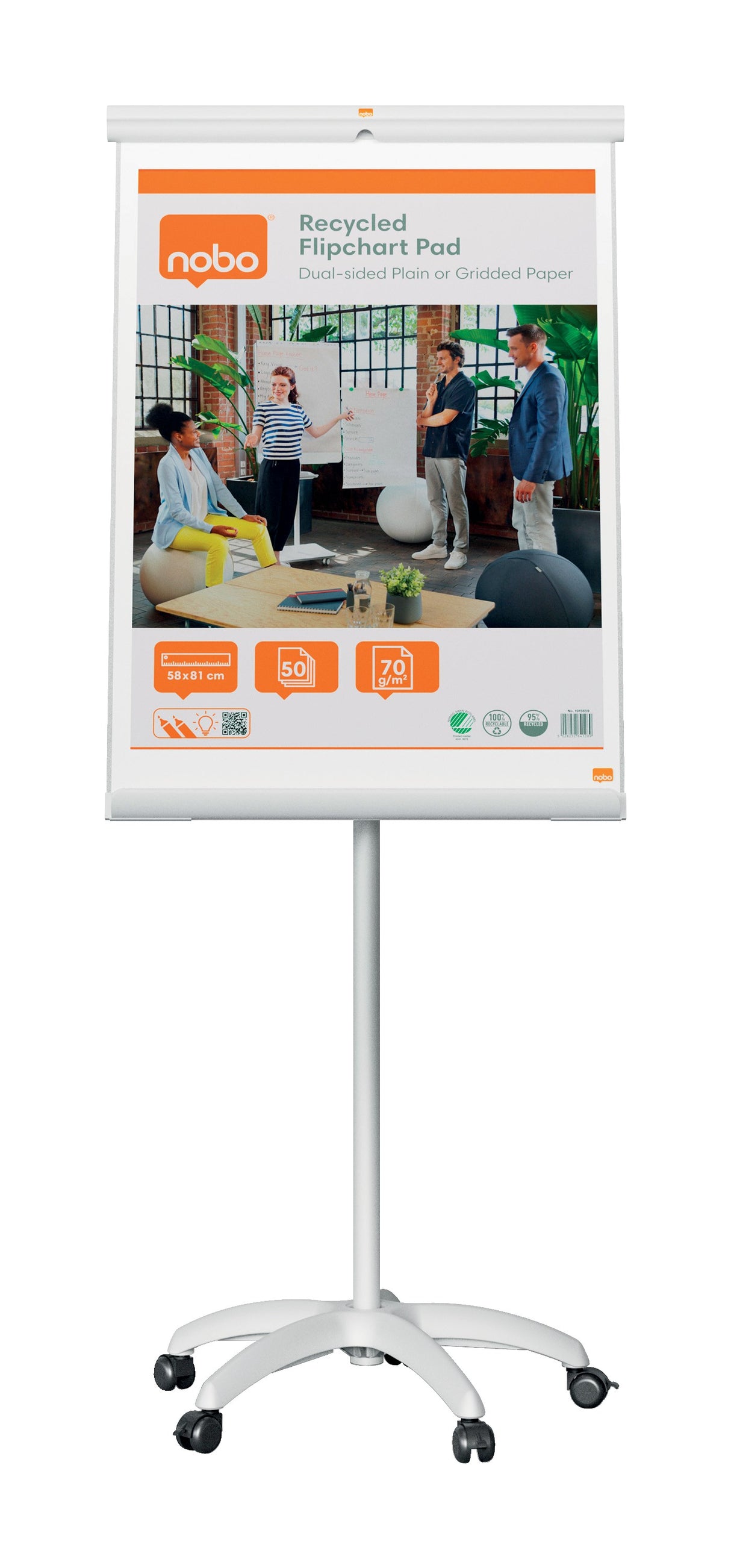 Flipover gulvmodel ECO mobil lakeret magnetisk WB – image 2