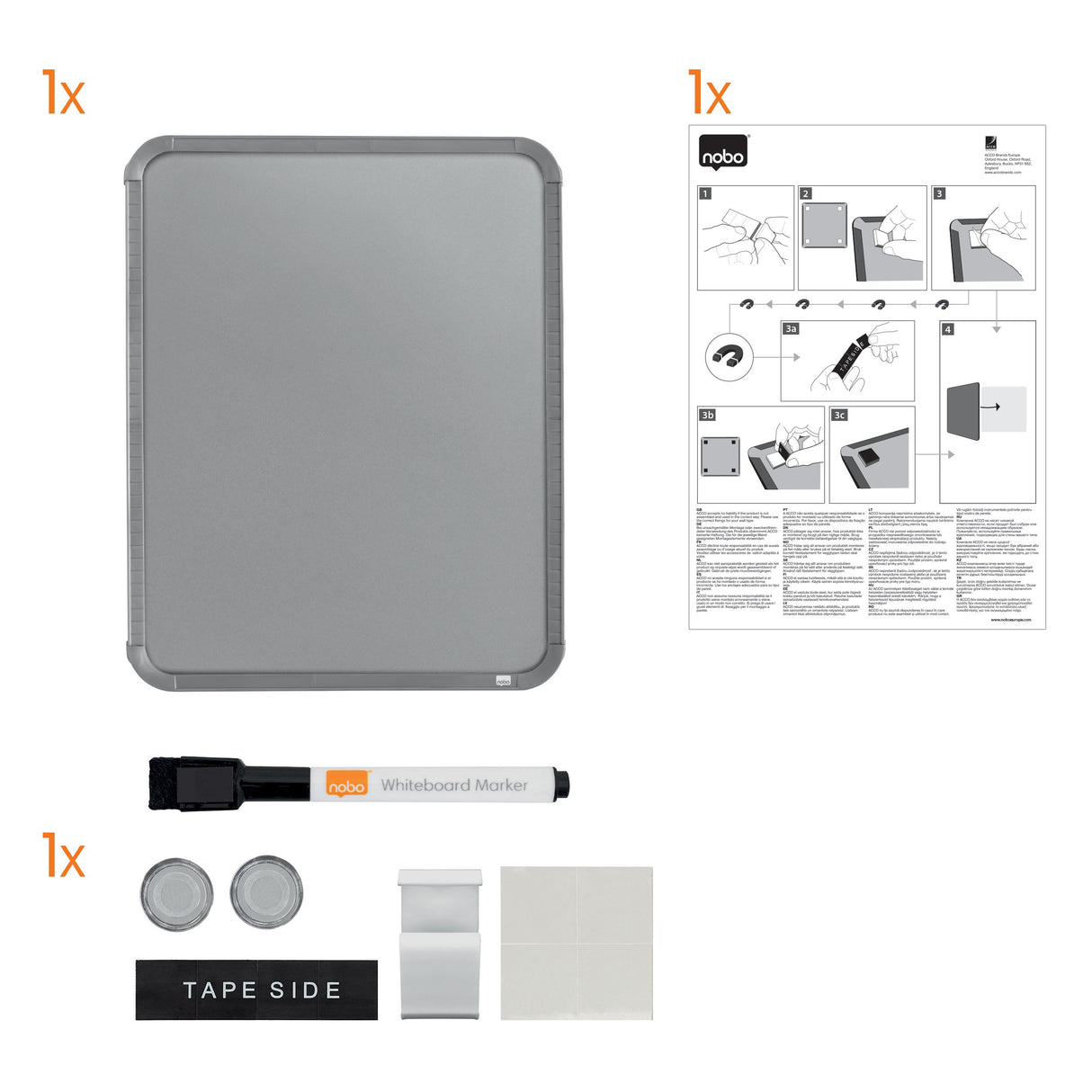 WB tavle Slim lakeret 36x28cm sølv – image 4