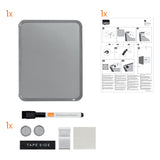 WB tavle Slim lakeret 36x28cm sølv – image 4