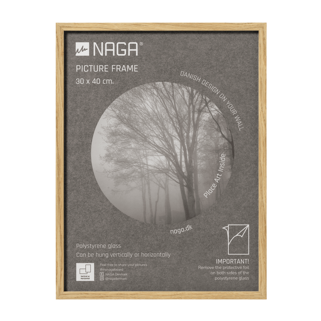 Billedramme, 30x40 cm, egetræ – image 1