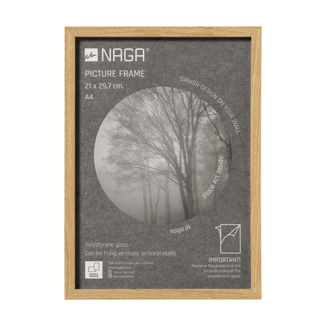 Naga A/S Billedramme, 21x29,7 cm, egetræ – Billedrammer (billede 1)