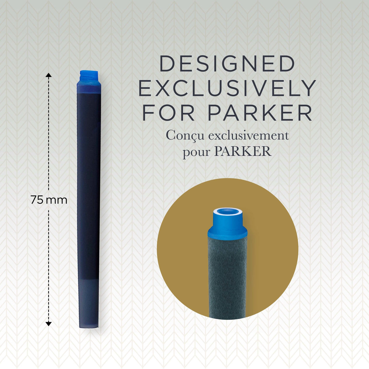 Parker Refill Long fountain Cartridges washable blue ink (5) – Fyldepenne (billede 3)