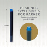 Parker Refill Long fountain Cartridges washable blue ink (5) – Fyldepenne (billede 3)