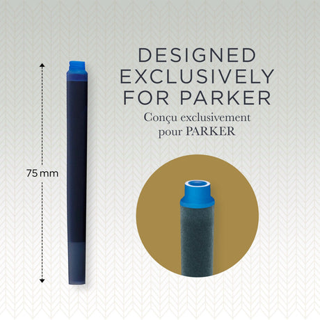 Parker Refill Long fountain Cartridges washable blue ink (5) – Fyldepenne (billede 3)