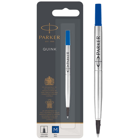 Parker Refill Rollerball QUINK M tip blue ink blister (billede 1)