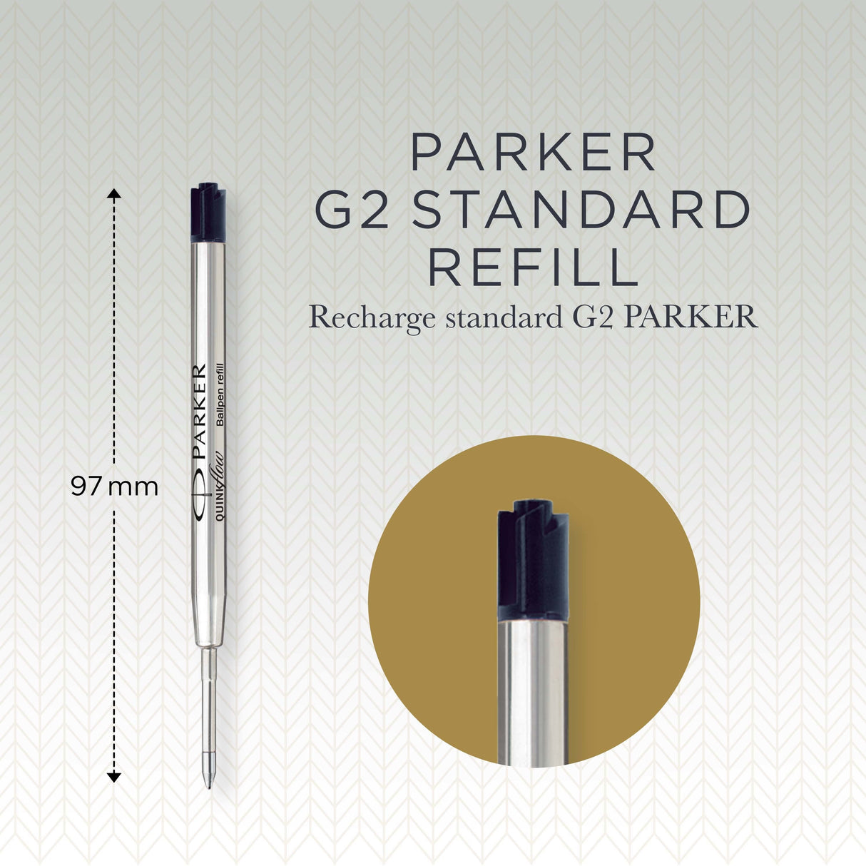 Parker Ballpen refill  Quinkflow M Black 1-Blister (billede 3)