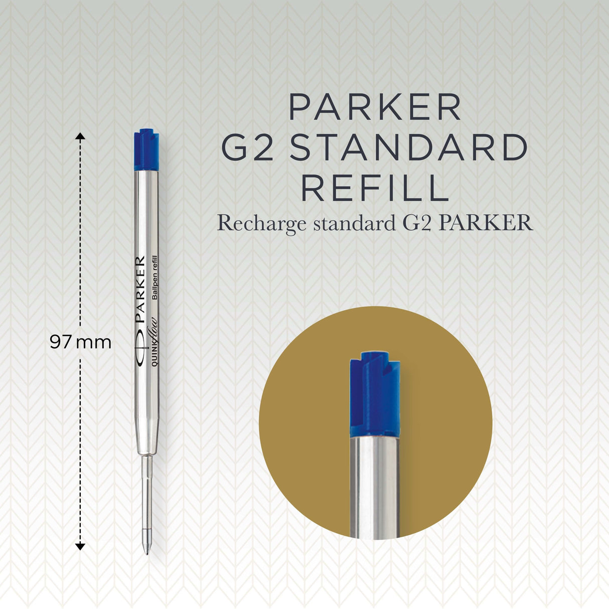 Parker Ballpen refill  Quinkflow M Blue 1-Blister (billede 3)