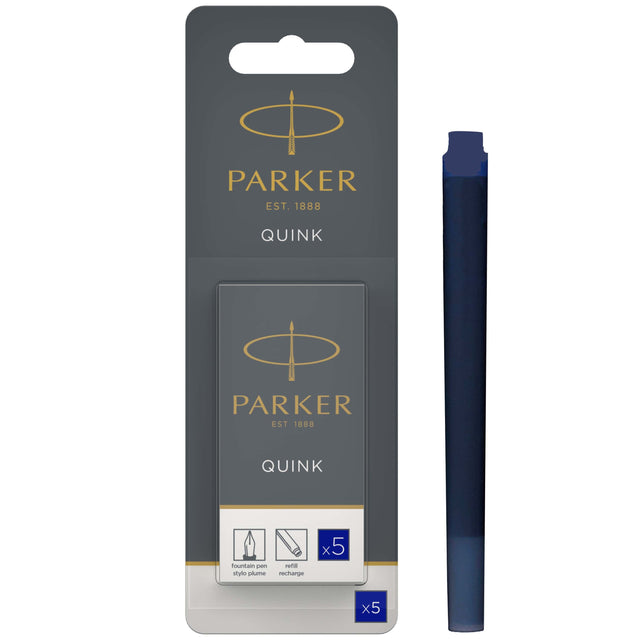 Parker Refill Long fountain Cartridges blue ink (5) – Fyldepenne (billede 1)