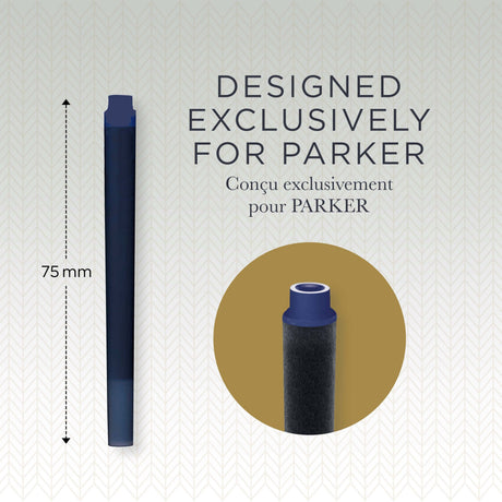 Parker Refill Long fountain Cartridges blue ink (5) – Fyldepenne (billede 3)