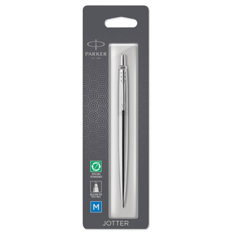 Parker kuglepen Jotter 77% recycled blist sølv (billede 1)