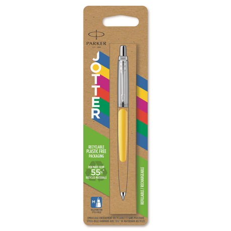 Parker kuglepen Jotter 55% recycled blist gul (billede 1)