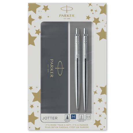 Parker Duosæt Jotter 77% recycled CT kuglepen+stiftblyant sø (billede 1)