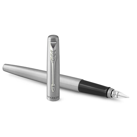 Parker Duosæt Jotter 77% recycled CT kuglepen+fyldepen sølv (billede 2)