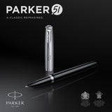 Parker 51 fyldepen i gaveæske sort/krom – Fyldepenne (billede 2)