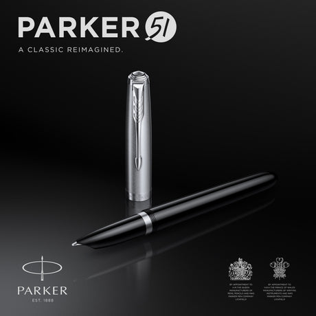 Parker 51 fyldepen i gaveæske sort/krom – Fyldepenne (billede 2)