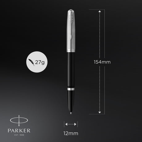 Parker 51 fyldepen i gaveæske sort/krom – Fyldepenne (billede 3)