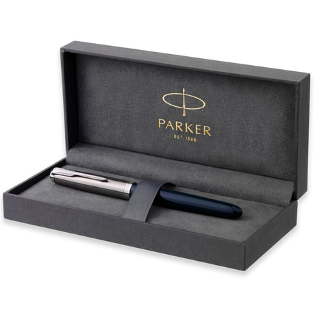 Parker 51 fyldepen i gaveæske midnatsblå/krom – Fyldepenne (billede 1)