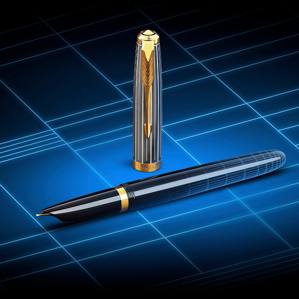 Parker 51 Premium fyldepen i gaveæske sort/sølv – Fyldepenne (billede 5)